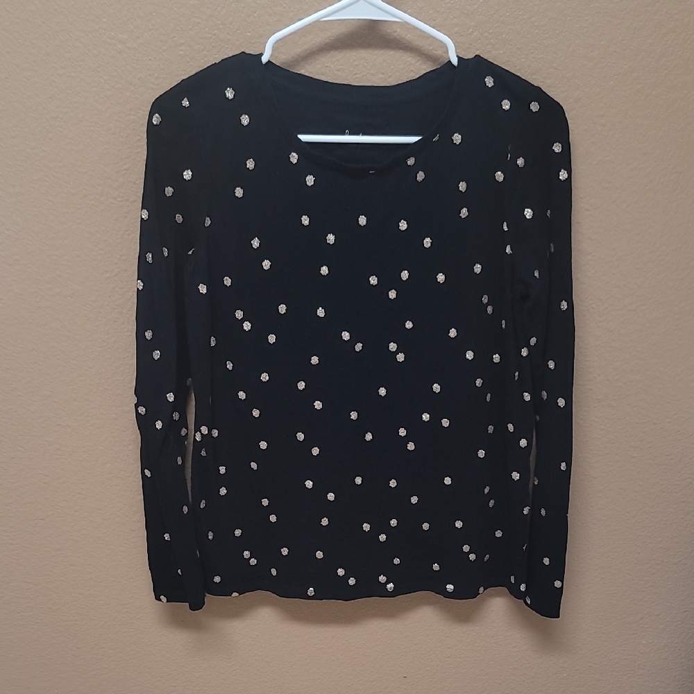 Boden Gold Graphic Long Sleeve Blouse 🖤💛